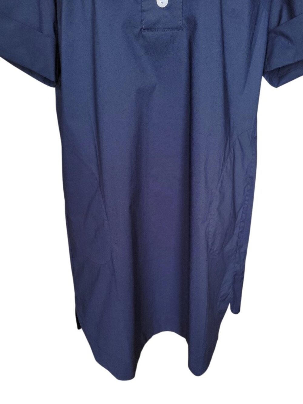 Hinson Wu NWT Navy Blue Aileen Short Sleeve Button Back Dress Women's Size L - Picture 5 of 13